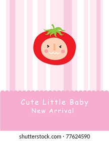 cute baby tomato greeting card