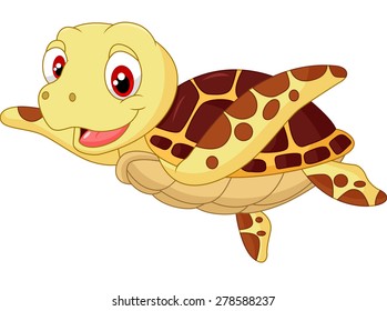 Cute baby turtle cartoon 