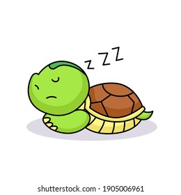 Cute baby turtle funny and happy face