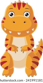 Cute baby tyrannosaurus dinosaur cartoon