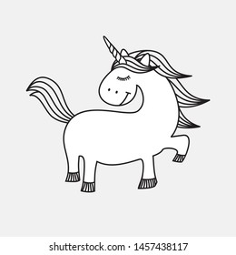 Cute Baby Unicorn Doodle Sketch Illustration Character Drawing Vector Designs