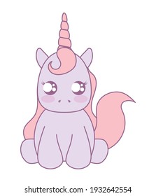 cute baby unicorn isolated icon