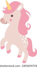 Cute Baby Unicorn Vector Illustration