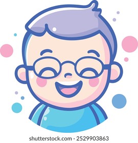 Un lindo diseño de logotipo gráfico de Vector de bebé