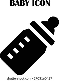 Icono lindo del Vector del bebé en estilo plano simple, perfecto para el cuidado de los niños, la crianza, y los proyectos del diseño del vivero