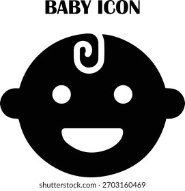 Nettes Baby-Vektorsymbol im einfachen flachen Stil, perfekt für Projekte in den Bereichen Kinderbetreuung, Elternschaft und Kindergartendesign