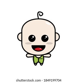 
cute baby vector on white background