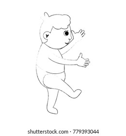 Cute baby walking