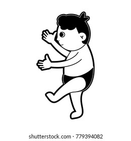 Cute baby walking