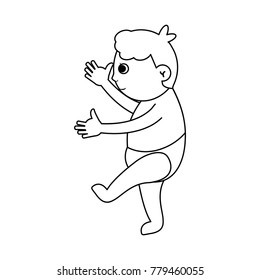 Cute baby walking