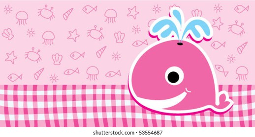 cute baby whale bookmark