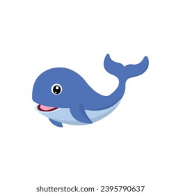 cute baby whale vector graphic