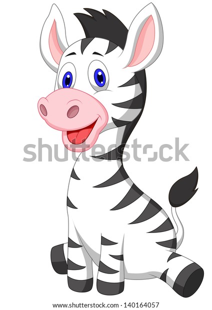 Joli Dessin De Bebe Zebre Image Vectorielle De Stock Libre De Droits