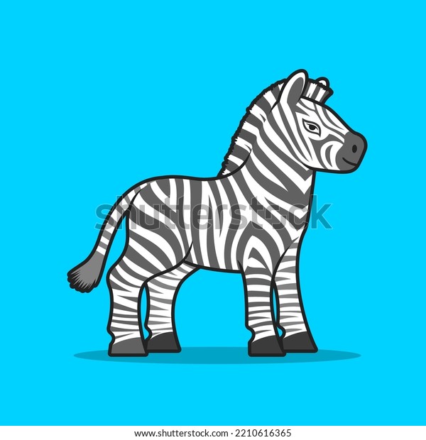 Cute Baby Zebra Vector Illustration Stock Vector (Royalty Free ...