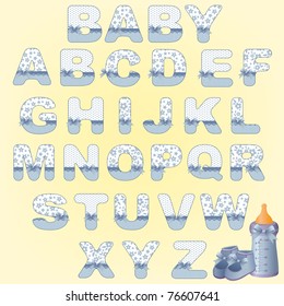 Cute baby's alphabet (EPS10)