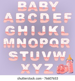 Cute baby's alphabet (EPS10)