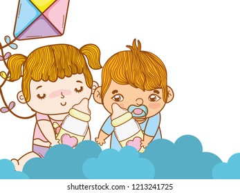 Cute babys cartoon