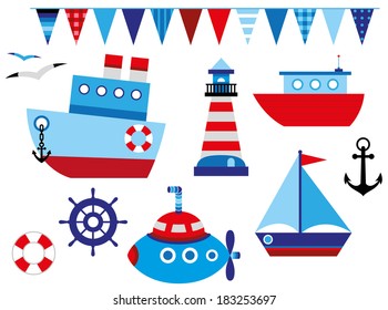 cute baby's sea transport collection