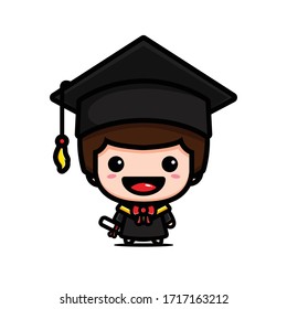 cute bachelor character vector design