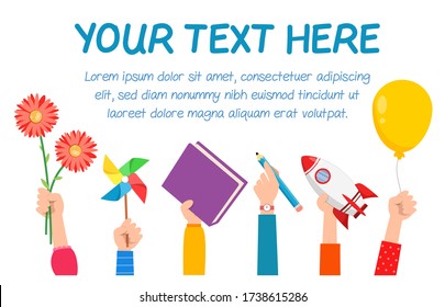 cute back to school poster template with text