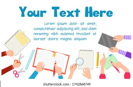 Cute Back To School Poster Template With Text