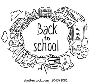 Cute back to school speech bubble