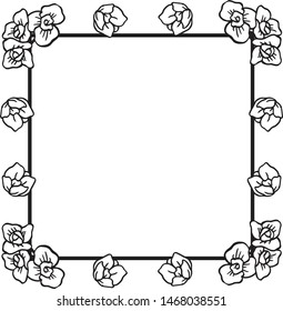 Cute backdrop, for elegant flower frame, with decoration of invitation card. Vector