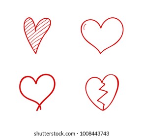 Cute background with abstract hearts and copyspace. Vector.