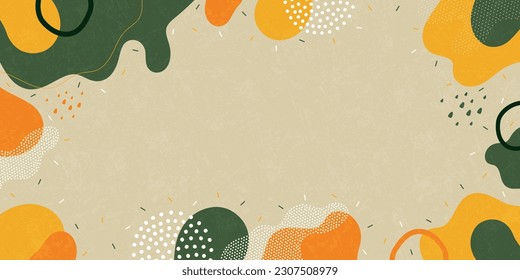 Cute background. Background from abstract shapes and dots. Vector background.