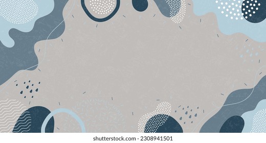 Cute background. Background from abstract shapes and dots. Vector background.