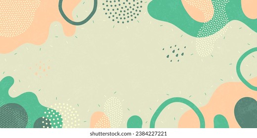 Cute background. Background from abstract shapes and dots. Vector background.
