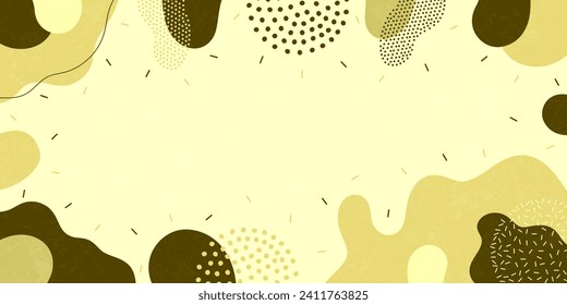 Cute background. Background from abstract shapes and dots. Vector background.