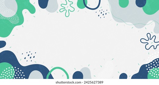 Cute background. Background from abstract shapes and dots. Vector background.