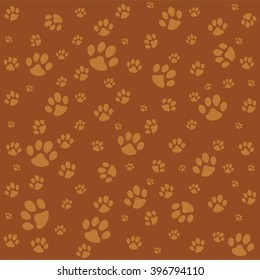Cute background with animals footprints.