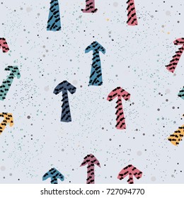 Cute Background with arrows. Hand Drawn Seamless Pattern. Vector Illustration.