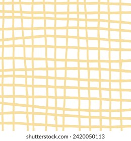 Cute background with brush texture effect, grid plaid style fine broken lines. Irregular check repeat pattern. Square diagonal shape, grunge noise texture, distortion.