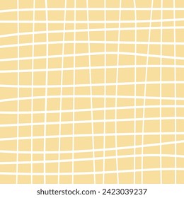 Cute background with brush texture effect, grid plaid style fine broken lines. Irregular check repeat pattern. Square diagonal shape, grunge noise texture, distortion.