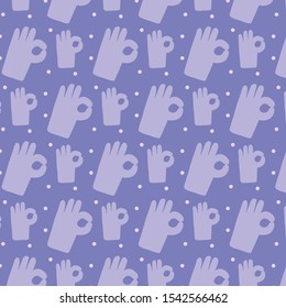cute background cartoon of okay hands concept. 