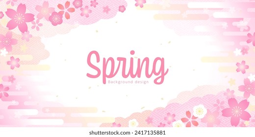 Un bonito fondo de flores de cerezo