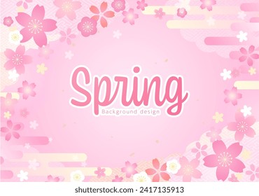 Un bonito fondo de flores de cerezo