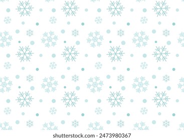 Lindo Clipart de fondo de patrón de copo de nieve