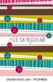 cute background with clothes buttons. vector illustration