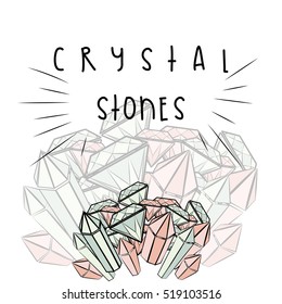 Cute background with crystal stones.