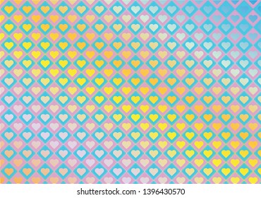 Cute background decorated with heart and stars.