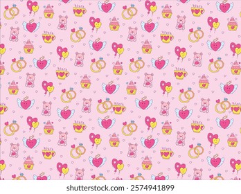 Cute background design, Autumn seamless pattern, valentines day special pattern   2