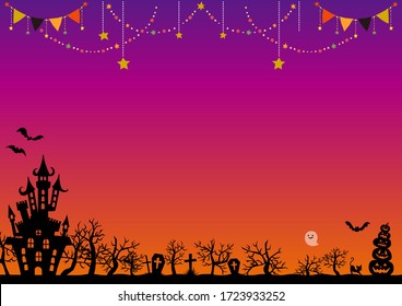 Cute background design for Halloween