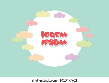 Cute background design. pastel color concept. candy background. child or kids background design.