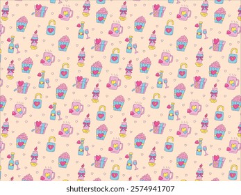 Cute background design, valentines day special pattern 1