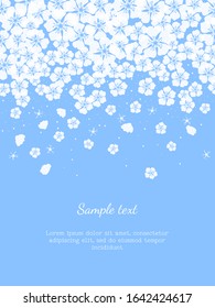 Cute background with flower blossom. Vector Illustration.