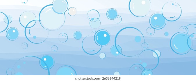 cute background with flying soap bubbles